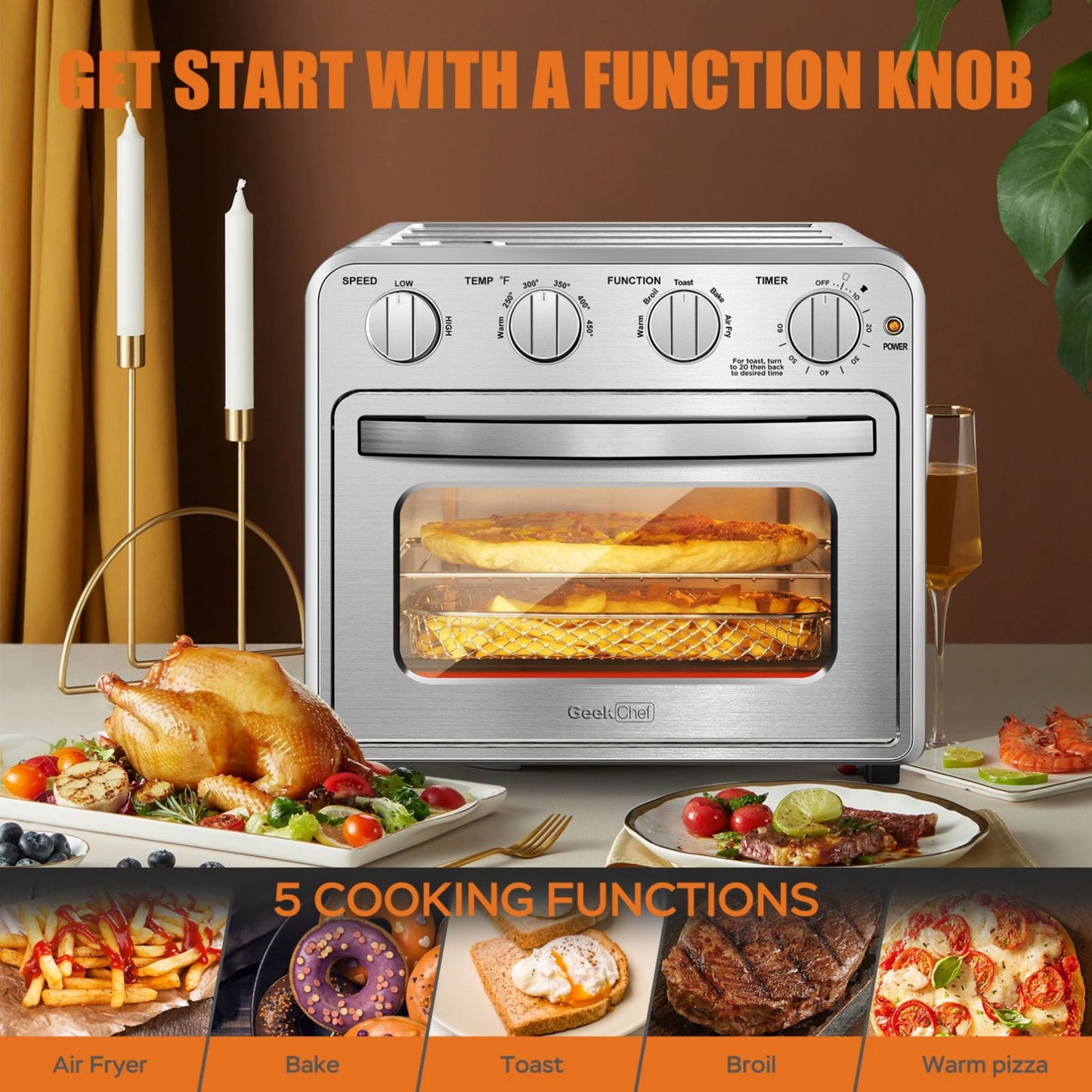 Geek Chef Air Fryer Toaster Oven