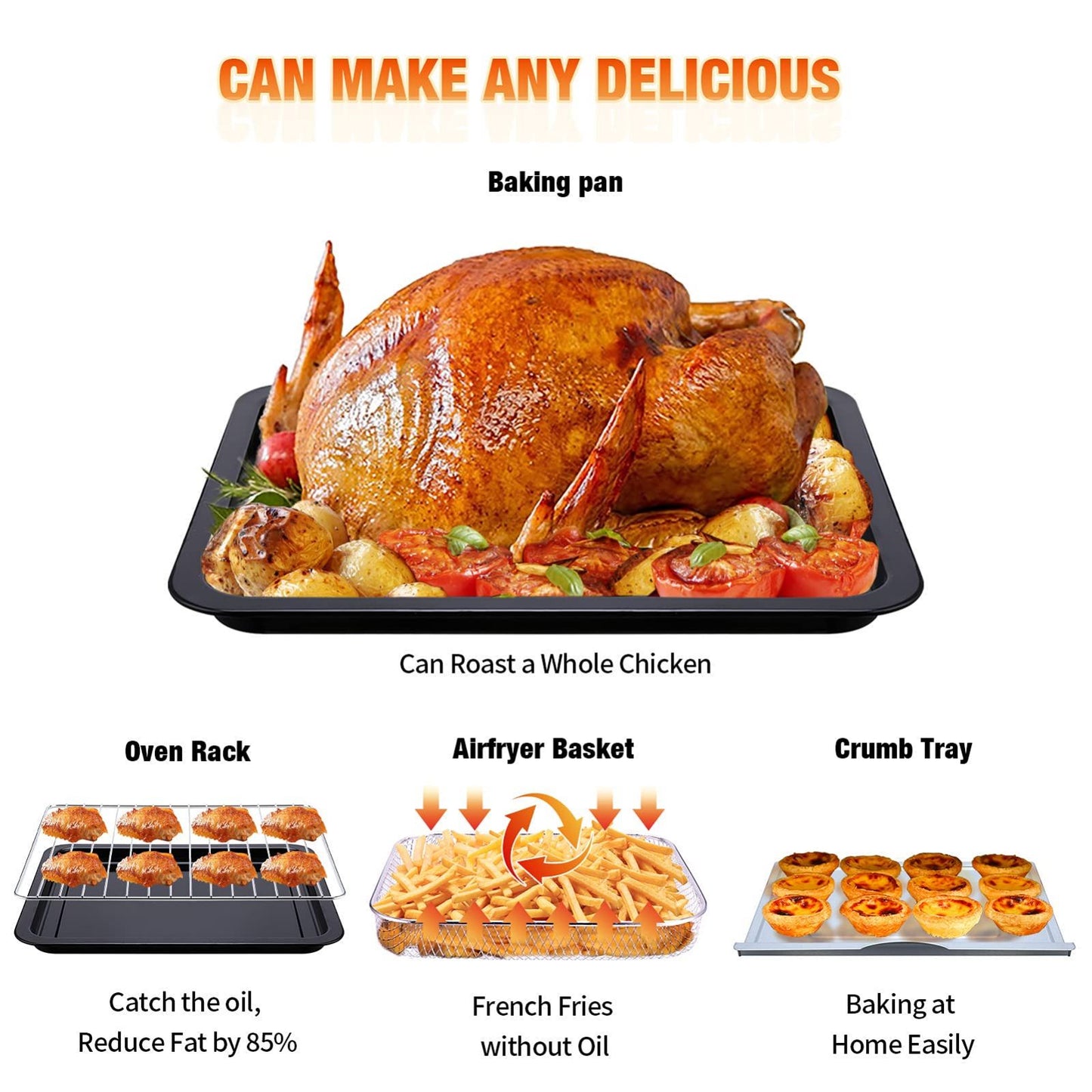 Geek Chef Air Fryer 6 Slice 26QT