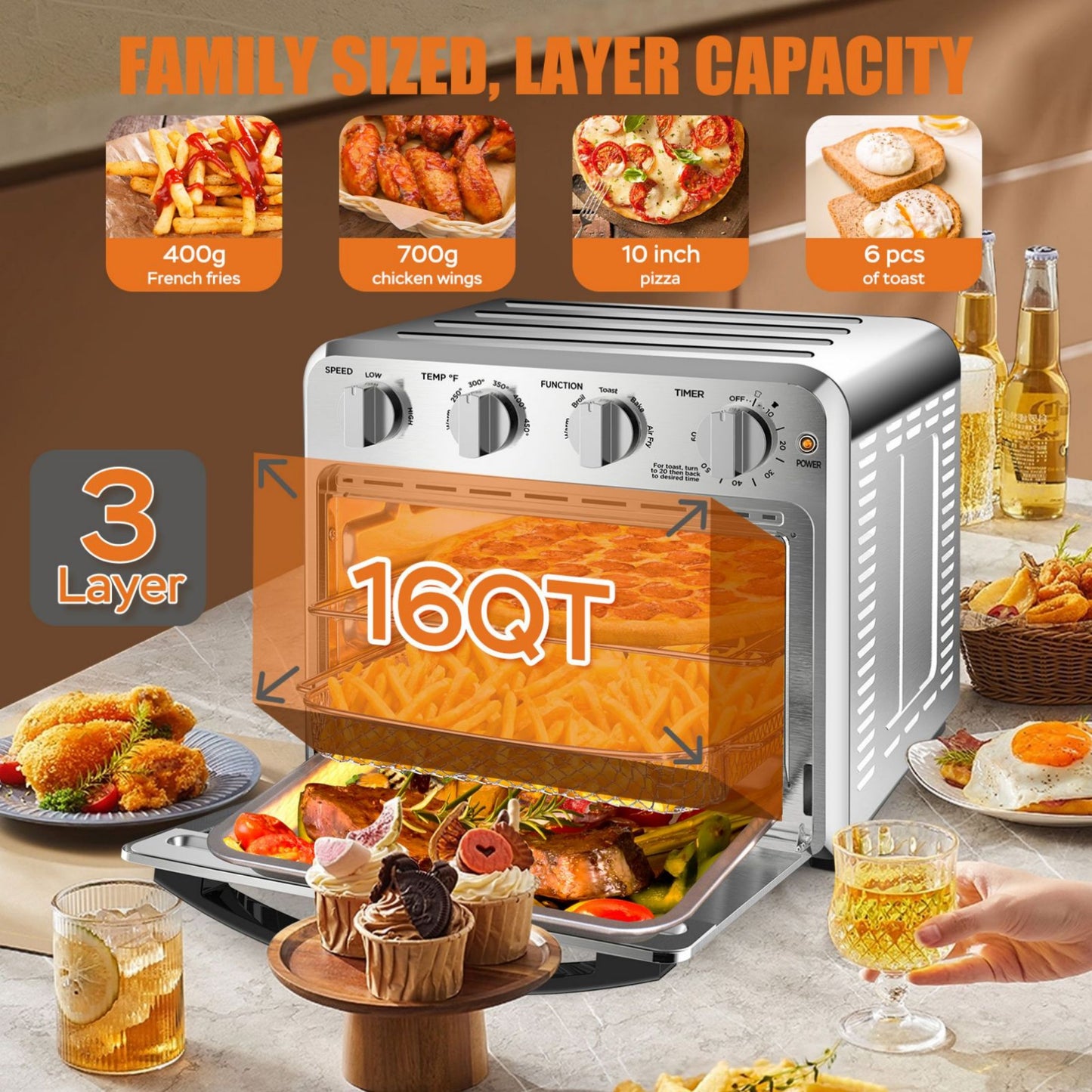 Geek Chef Air Fryer Toaster Oven