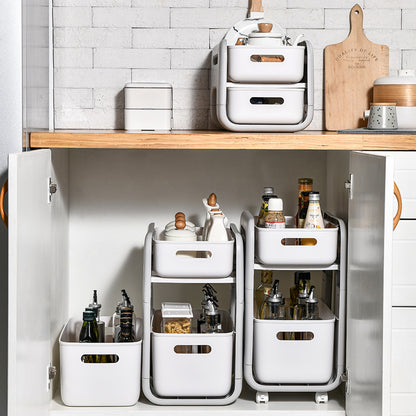 2 Tier Kitchen Storage Rack Cabinet