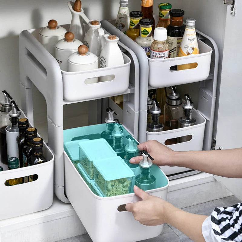 2 Tier Kitchen Storage Rack Cabinet
