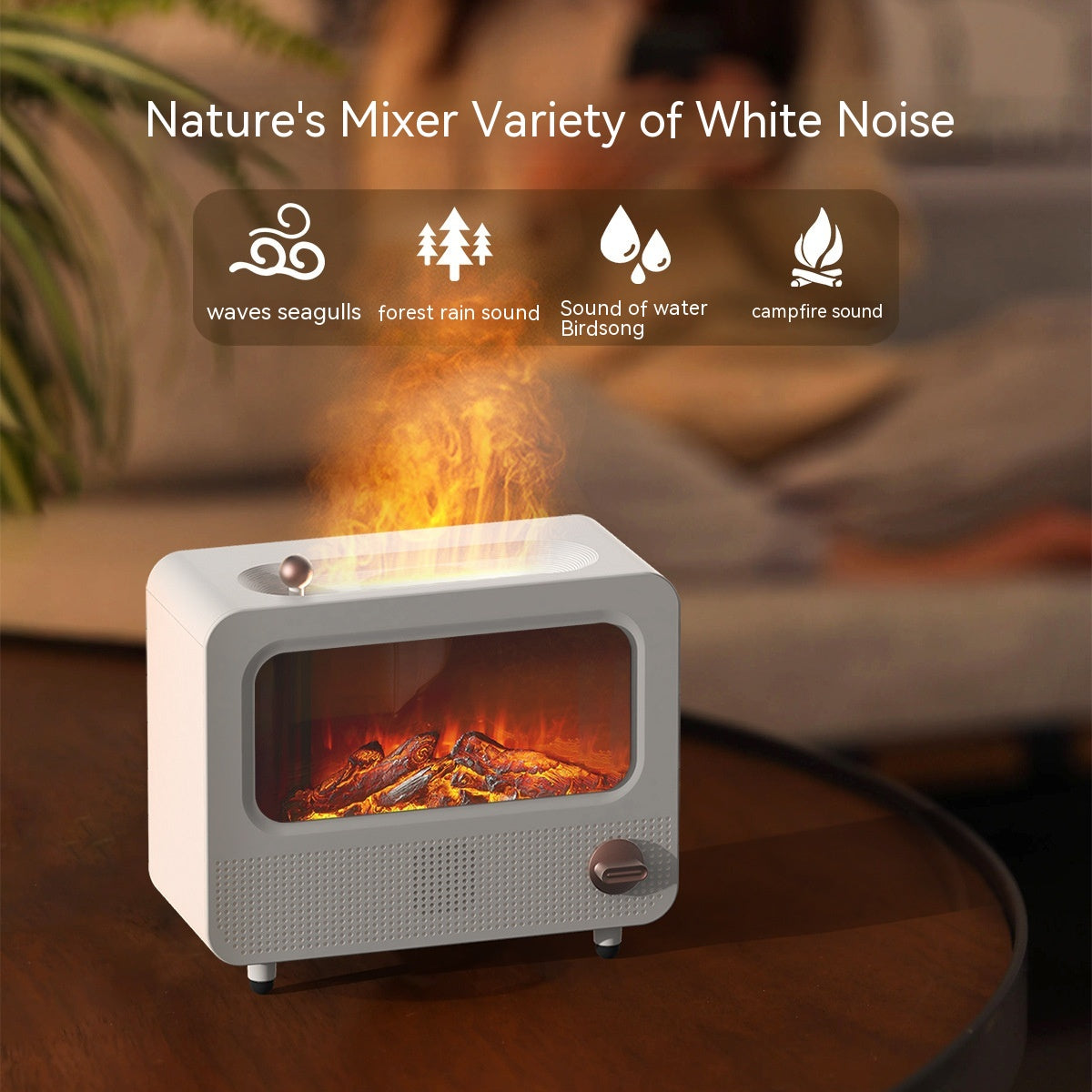 Simulation Flame Humidifier Fireplace