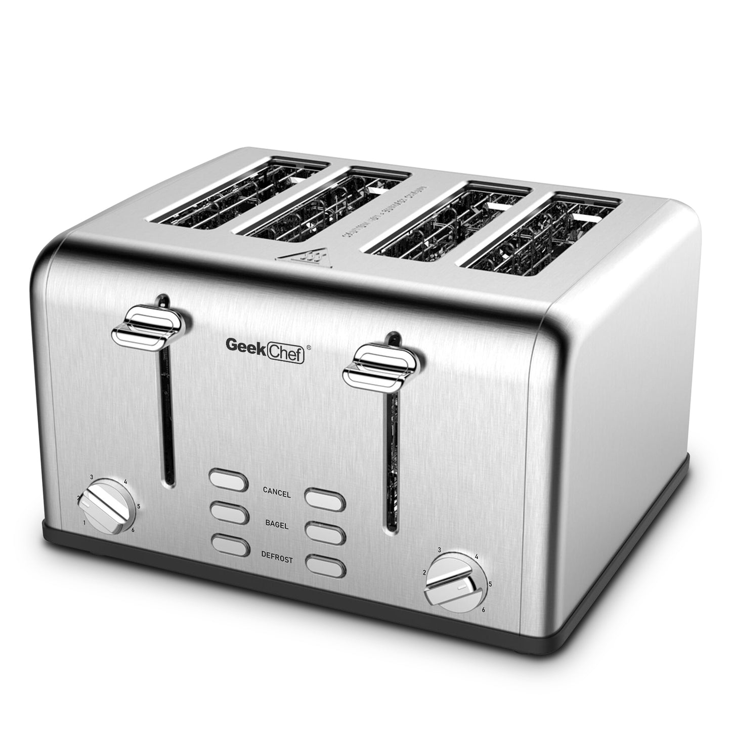 Toaster 4 Slice Geek Chef Stainless Steel