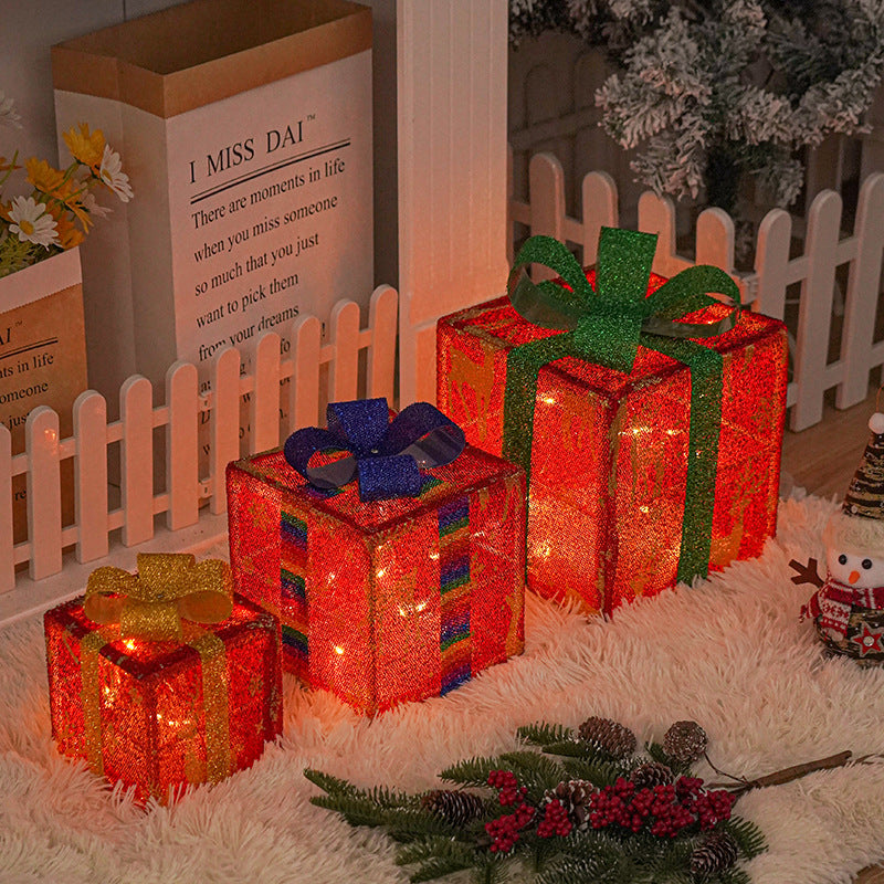 Christmas Lights Gift Box Three-piece