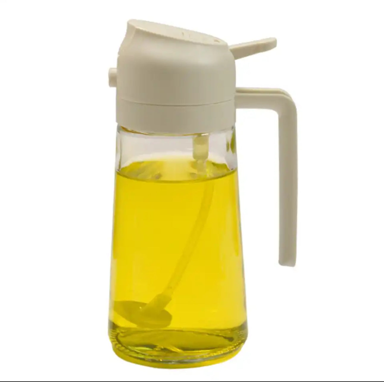 Glass Oil Spray Bottle with Pour Spout 600ml