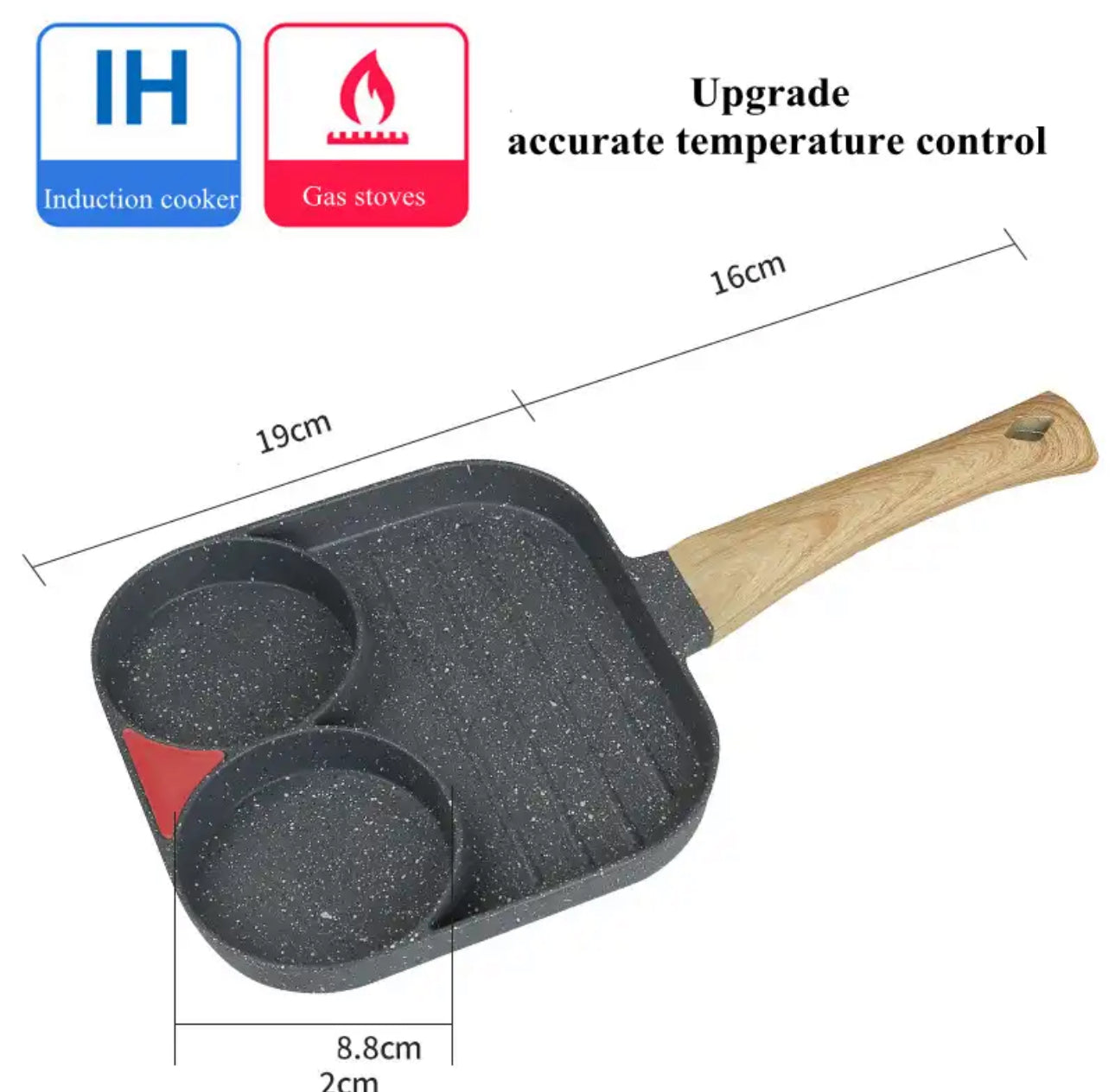 Multi-Purpose Durable Nonstick  Frying Pan 3-in-1