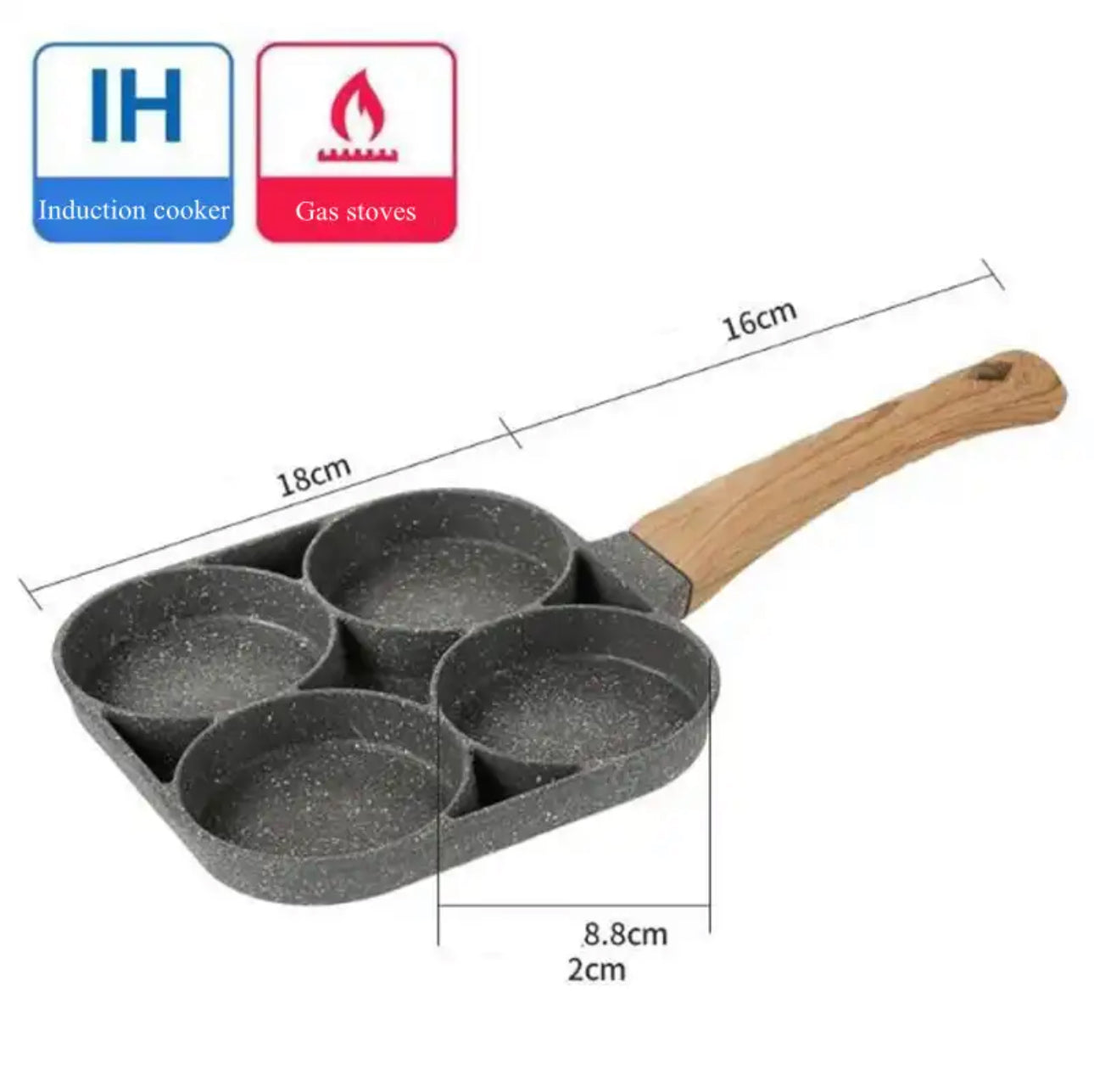 Multi-Purpose Durable Nonstick  Frying Pan 3-in-1