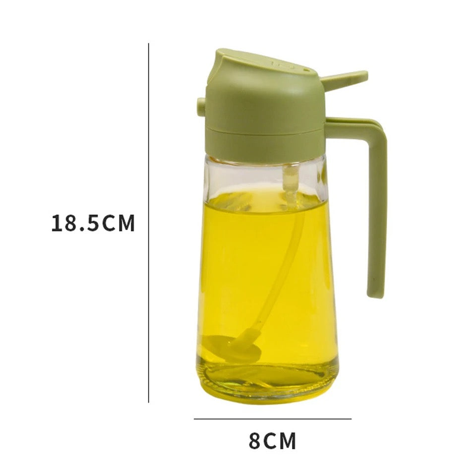 Glass Oil Spray Bottle with Pour Spout 600ml