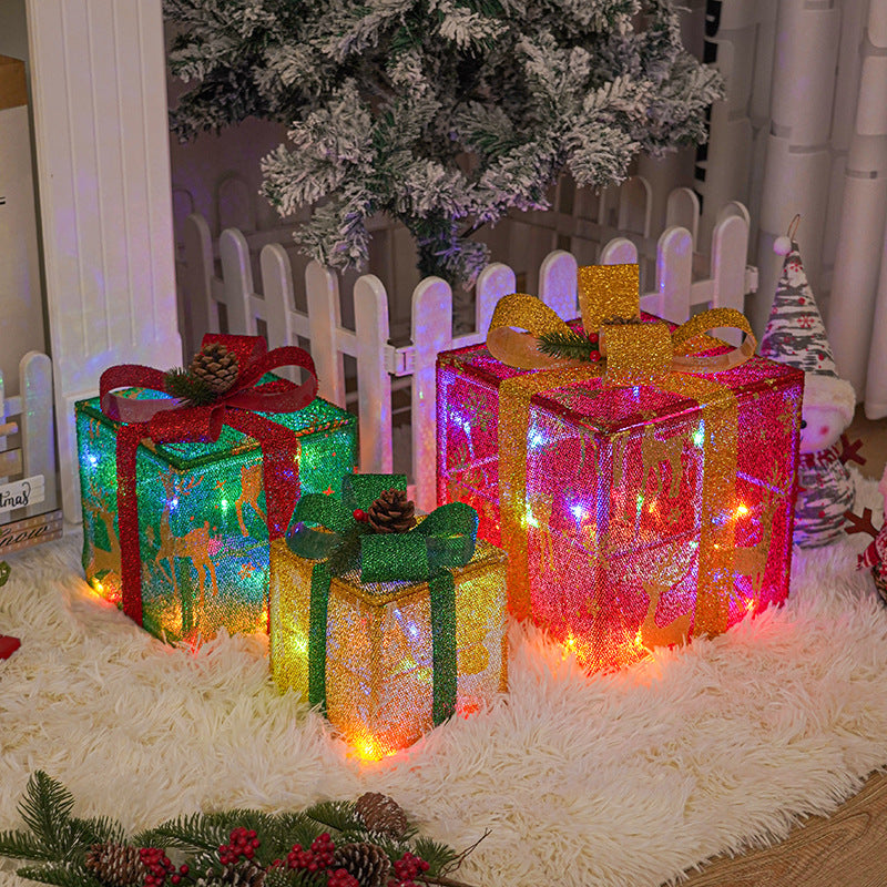 Christmas Lights Gift Box Three-piece