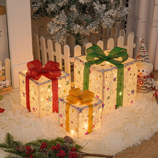 Christmas Lights Gift Box Three-piece