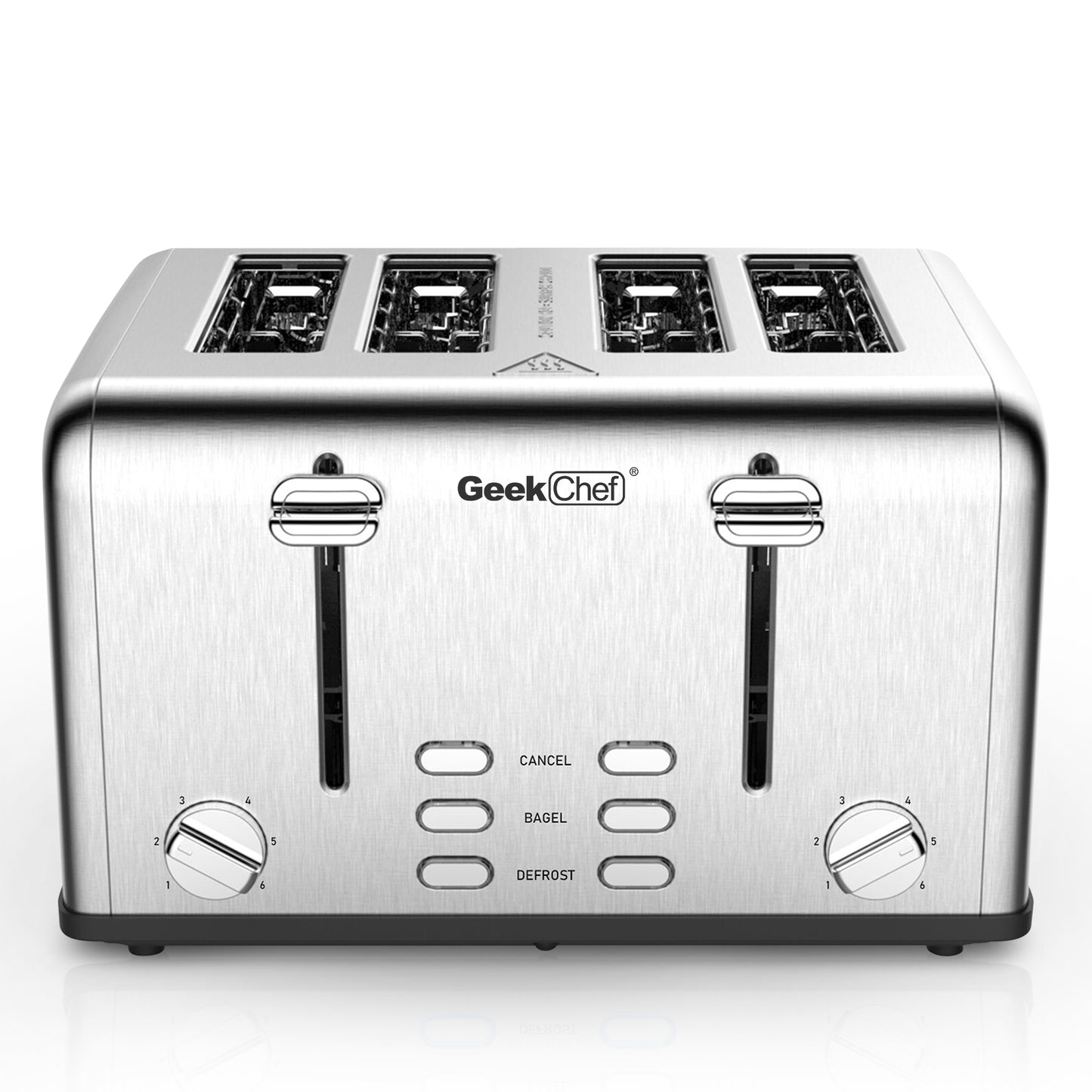 Toaster 4 Slice Geek Chef Stainless Steel