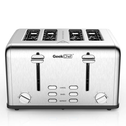 Toaster 4 Slice Geek Chef Stainless Steel