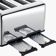 Toaster 4 Slice Geek Chef Stainless Steel